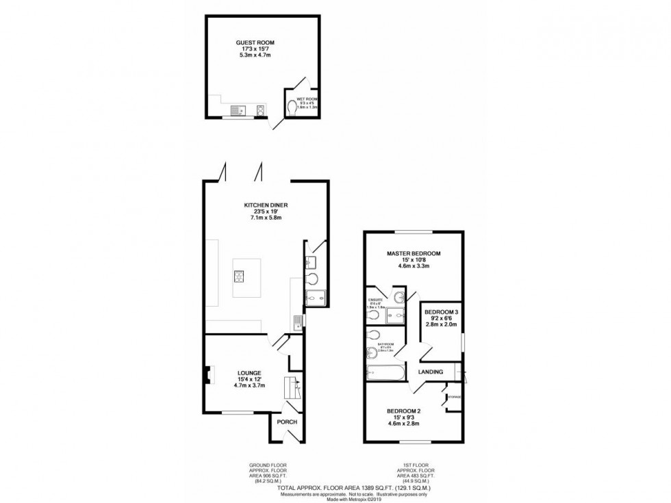 Floorplan for Lee Green Cottages, Rochester, Kent ME3 8EU