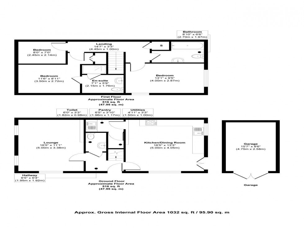 Floorplan for Abel Close, Hertfordshire,  HP2 4BL