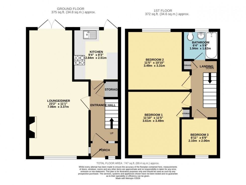 Floorplan for Ingle Road, Kent ,  ME4 5SE