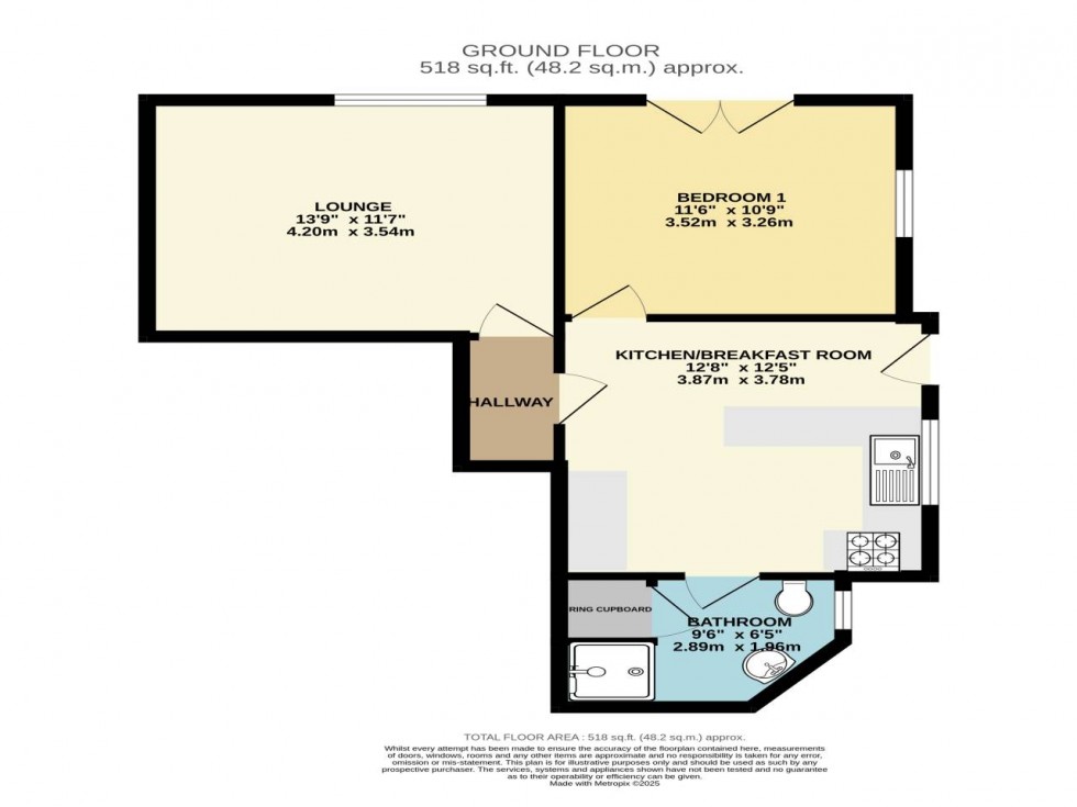 Floorplan for Durland House, Rainham, Kent  ME8 8AT