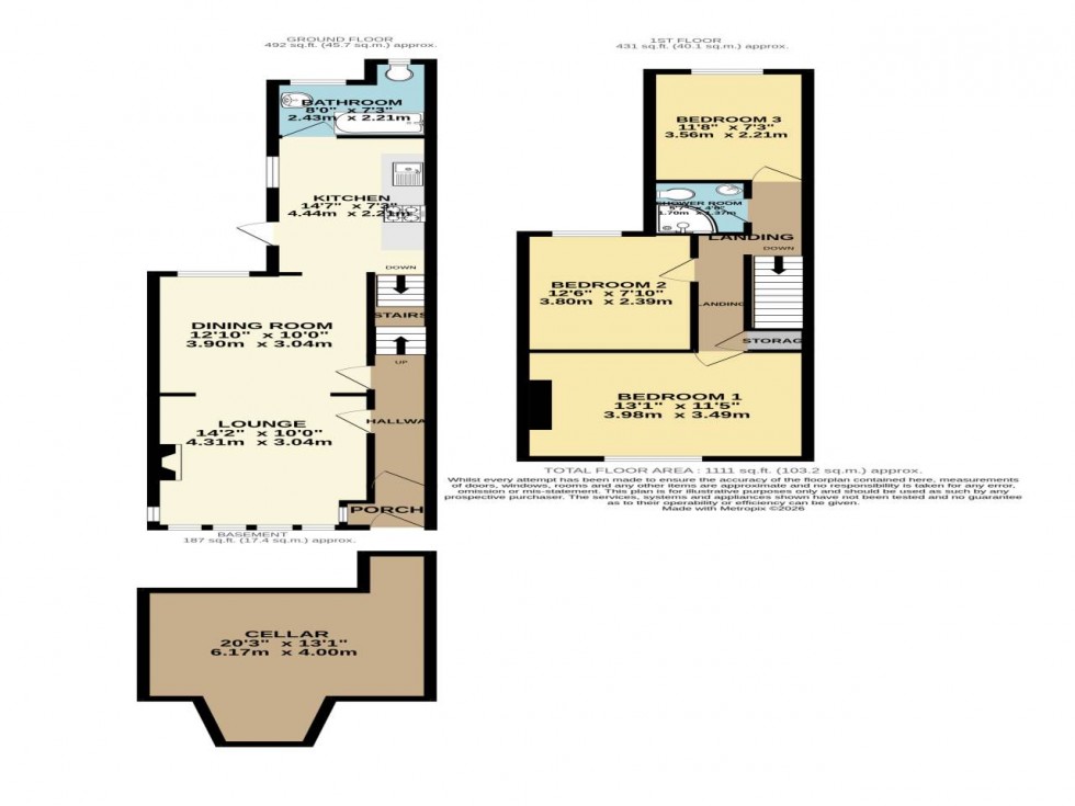 Floorplan for Priestfield Road, Kent ,  ME7 4RF