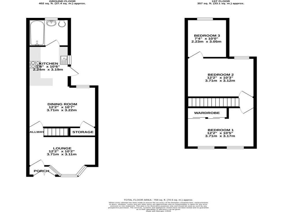 Floorplan for Milton Road, Gillingham, Kent ME7 5LP