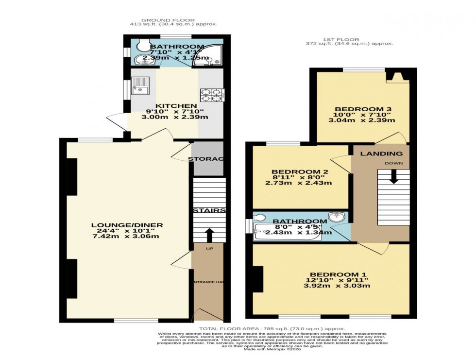 Floorplan for Mount Road, Kent ,  ME4 5RP