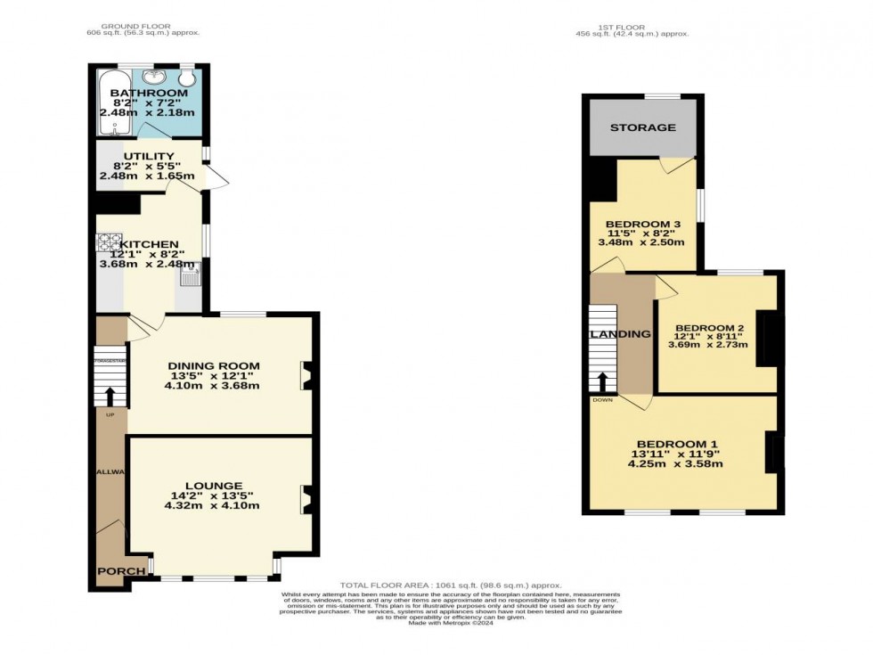 Floorplan for York Avenue, Kent,  ME7 5JG