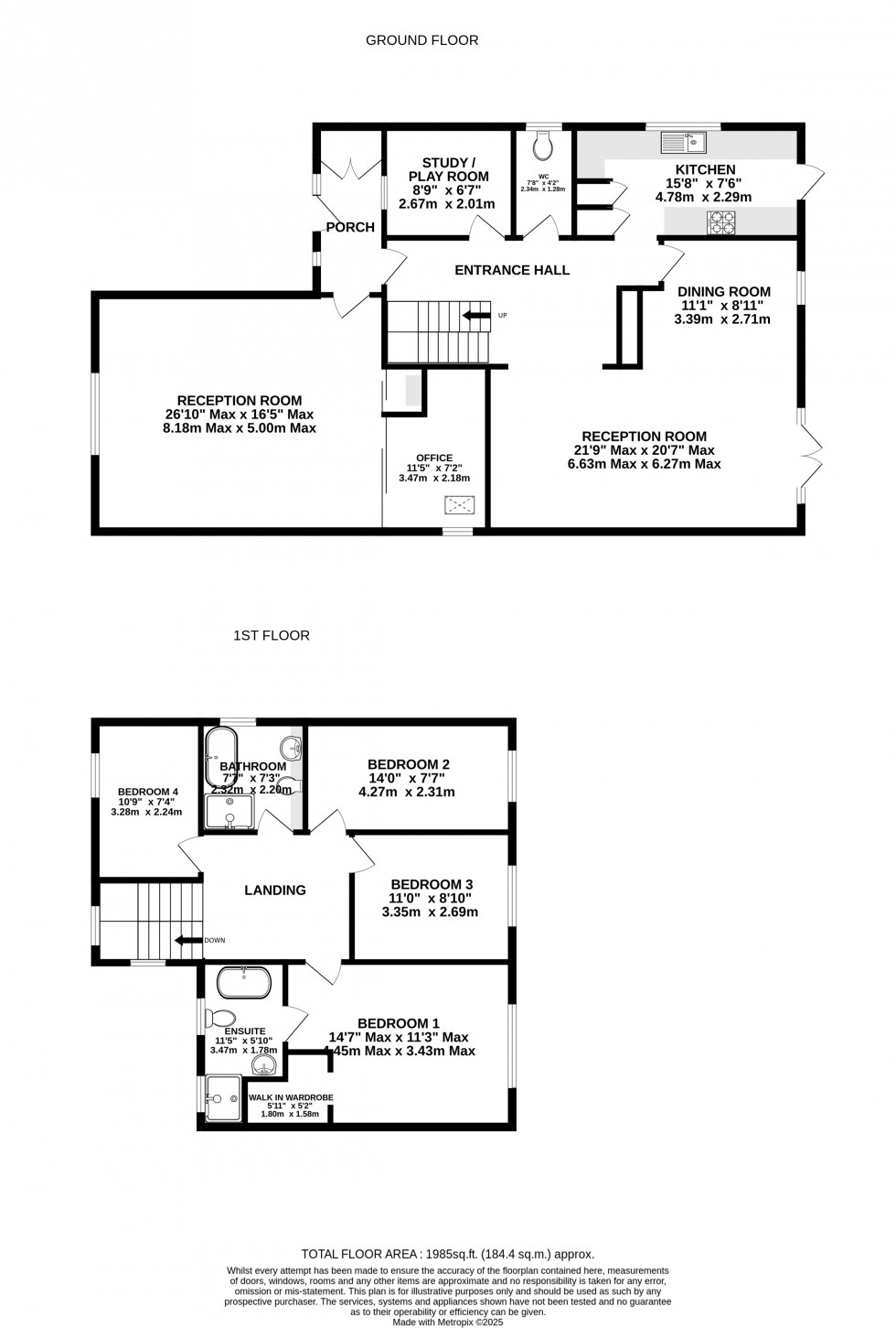 Floorplan for Fairview Avenue, Gillingham, Kent ME8 0QP