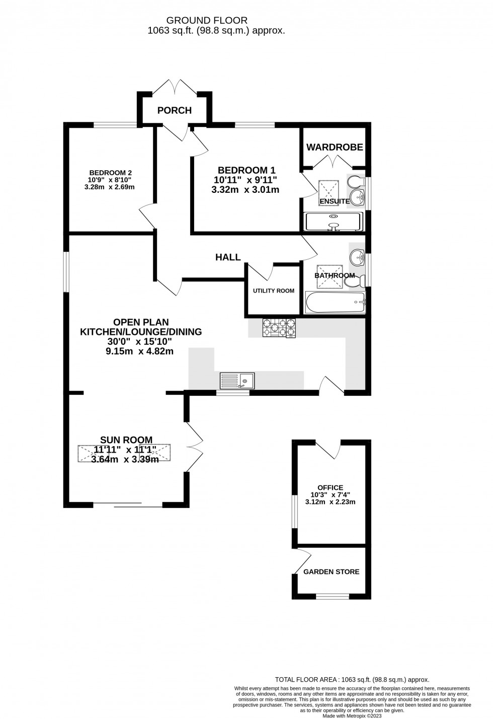 Floorplan for Darenth Rise, Chatham, Kent ME5 8QU