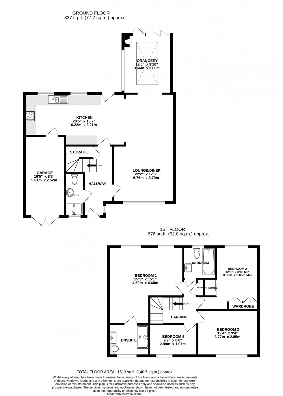 Floorplan for Beechmore Drive, Walderslade, Chatham, Kent ME5 9JL