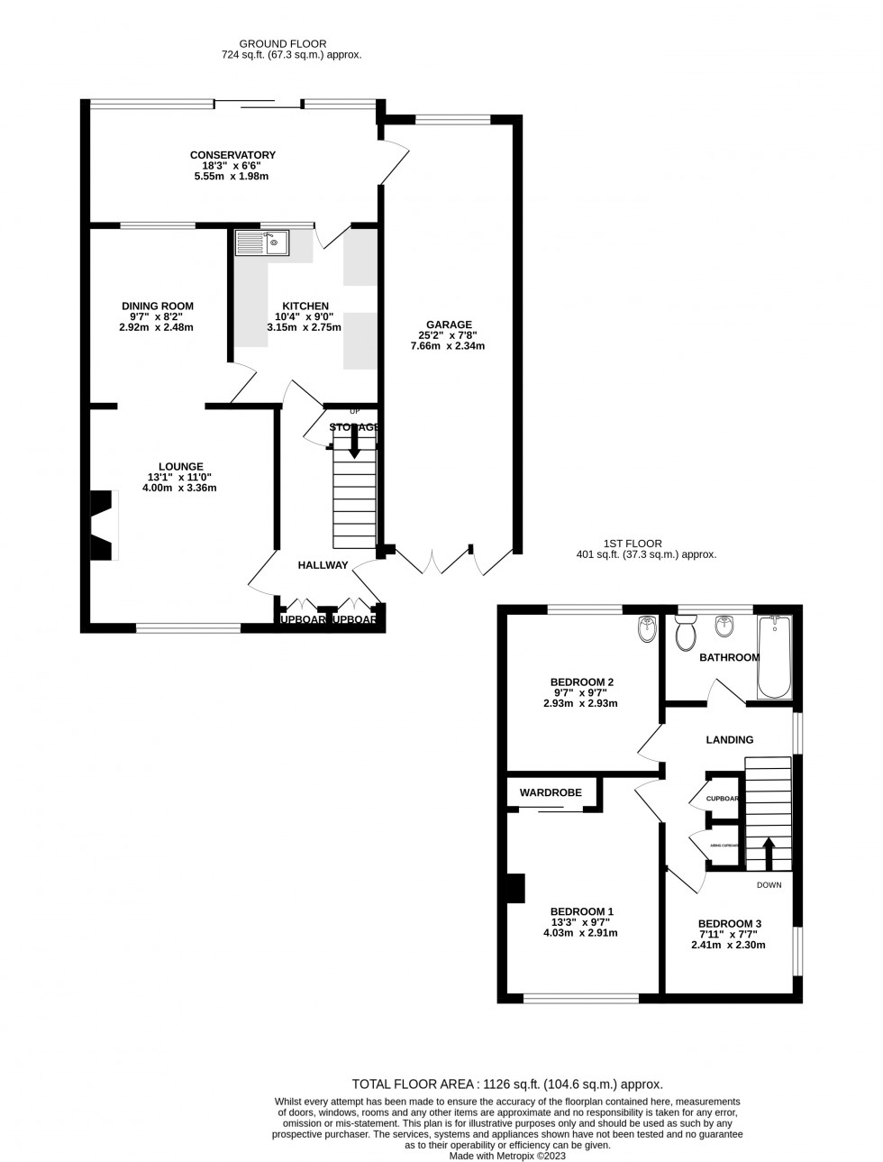 Floorplan for Sunningdale Drive, Rainham, Gillingham, Kent ME8 9EQ