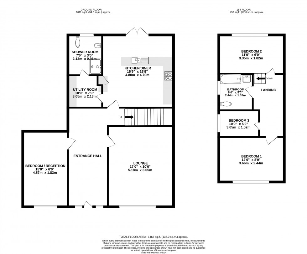 Floorplan for Crosier Court, Upchurch, Sittingbourne, Kent ME9 7AR