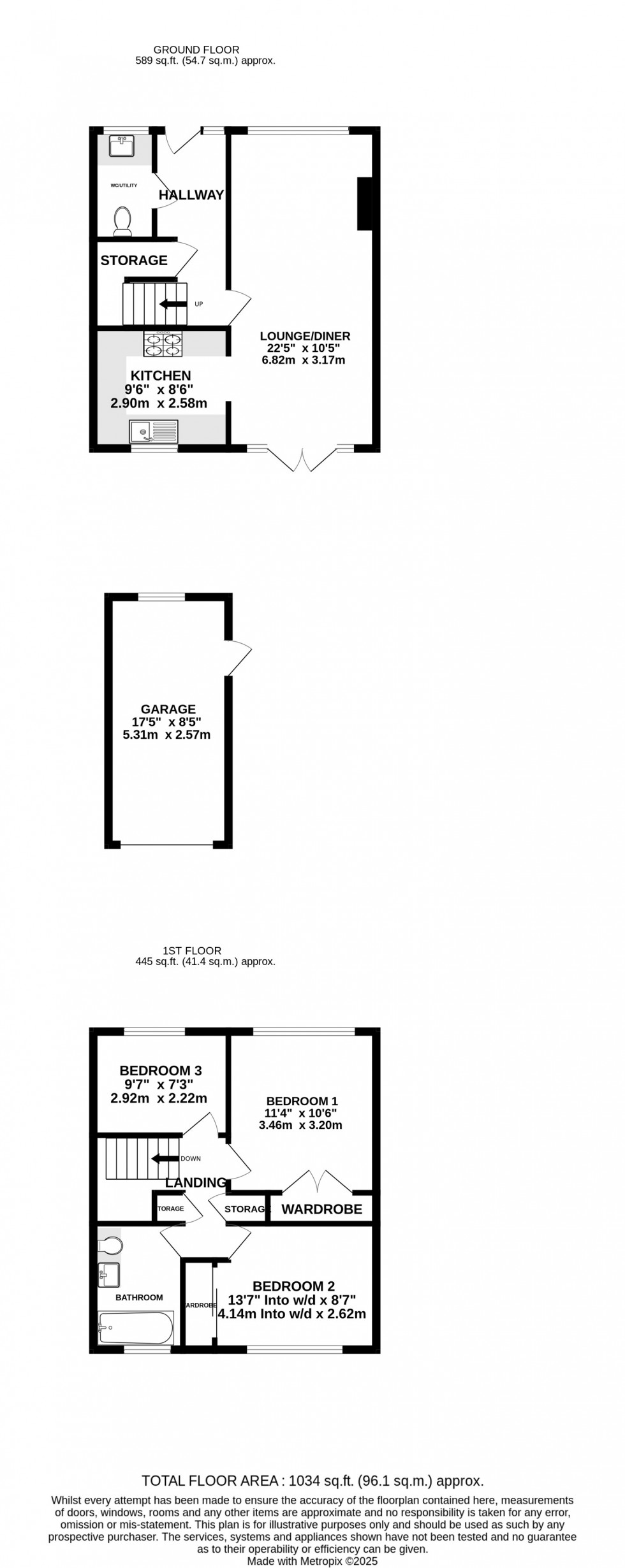 Floorplan for Bedson Walk, Rainham, Gillingham, Kent ME8 8NN