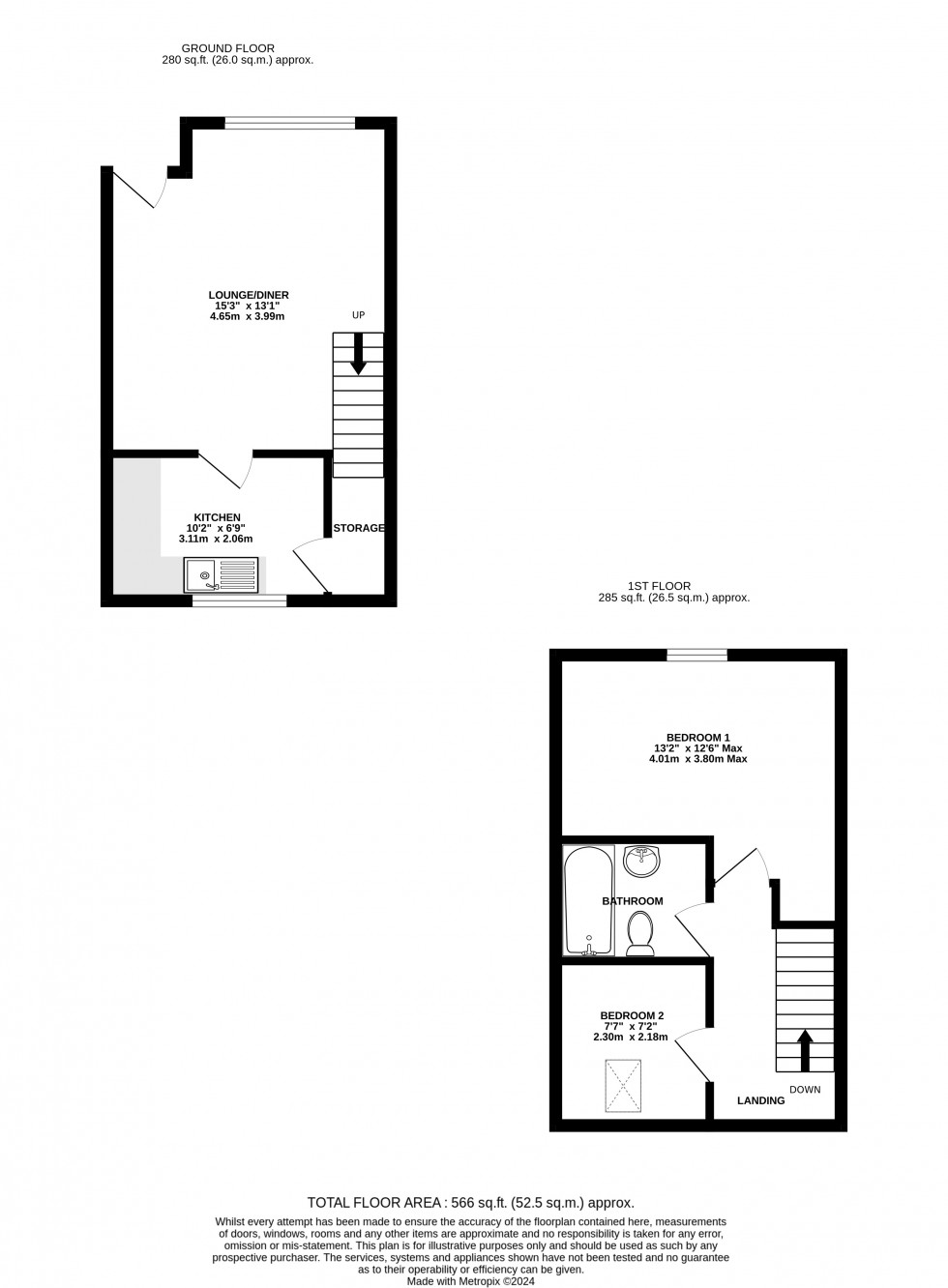 Floorplan for Magpie Hall Road, Chatham, Kent ME4 5NA
