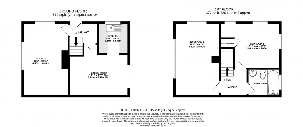 Floorplan for Headcorn Road, Twydall, Gillingham, Kent ME8 6QA