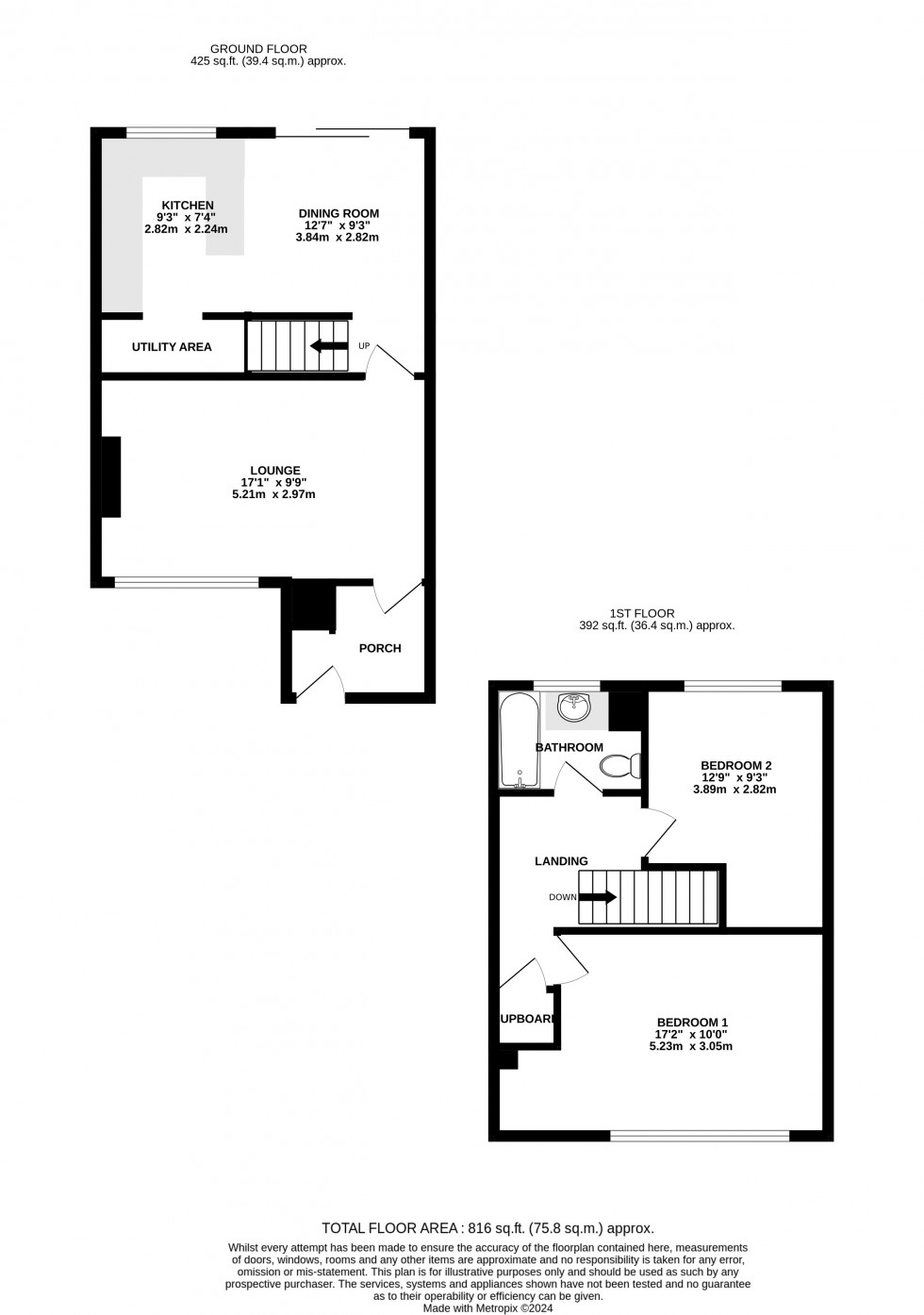 Floorplan for Stoneacre Close, Parkwood, Rainham, Gillingham, Kent ME8 9PS