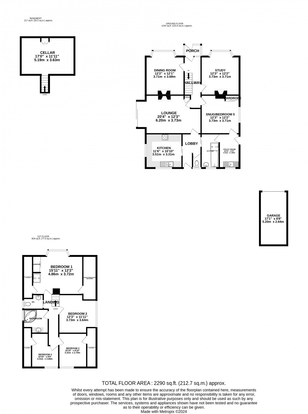 Floorplan for Walderslade Road, Walderslade, Kent ME5 0NH