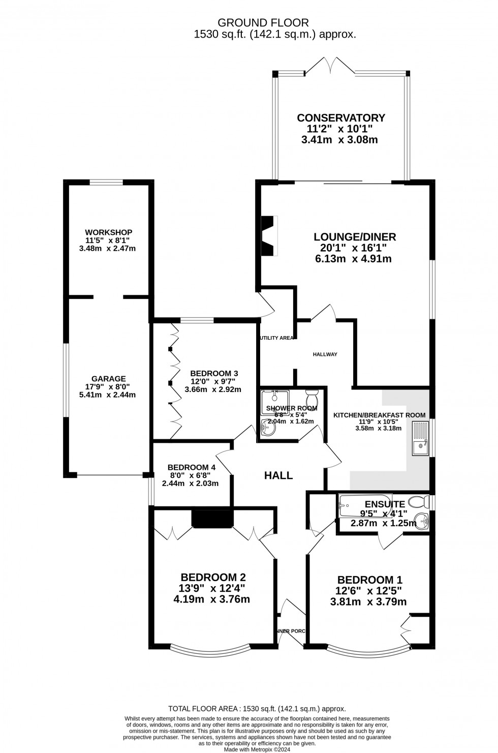 Floorplan for Hartlip Hill, Sittingbourne, Kent ME9 7NZ