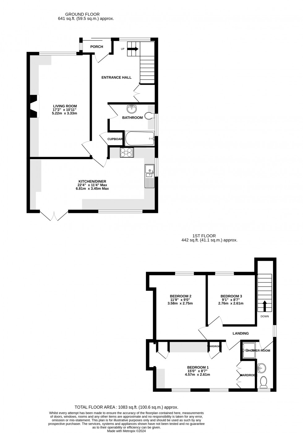 Floorplan for Carlton Crescent, Chatham, Kent ME5 7PH