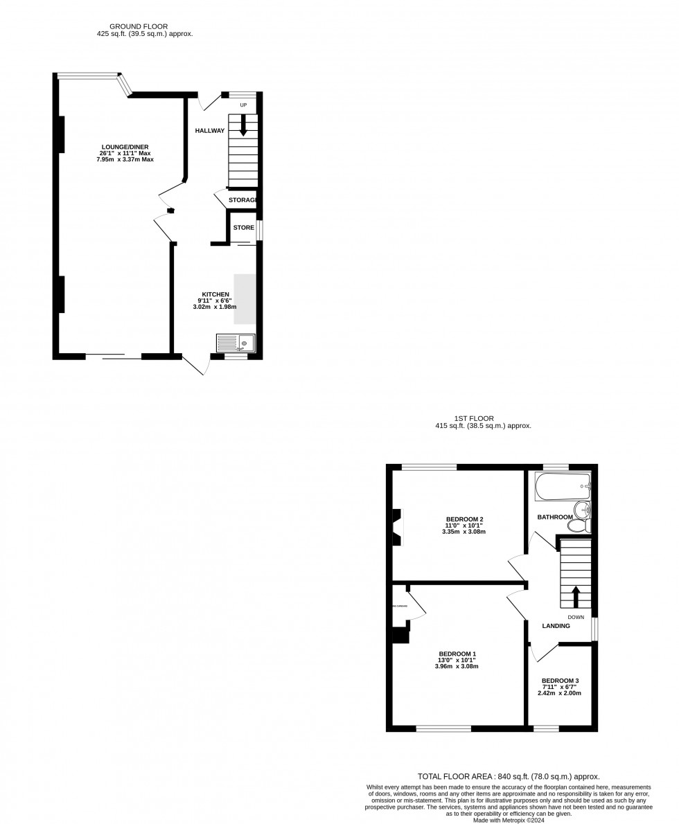 Floorplan for Thames Avenue, Rainham,Gillingham, Kent ME8 9BN