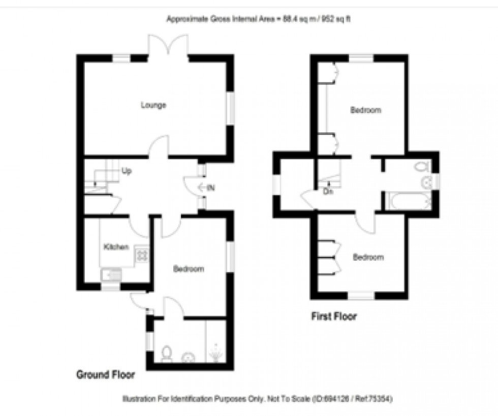 Floorplan for Norman Close, Wigmore, Gillingham, Kent ME8 0TQ