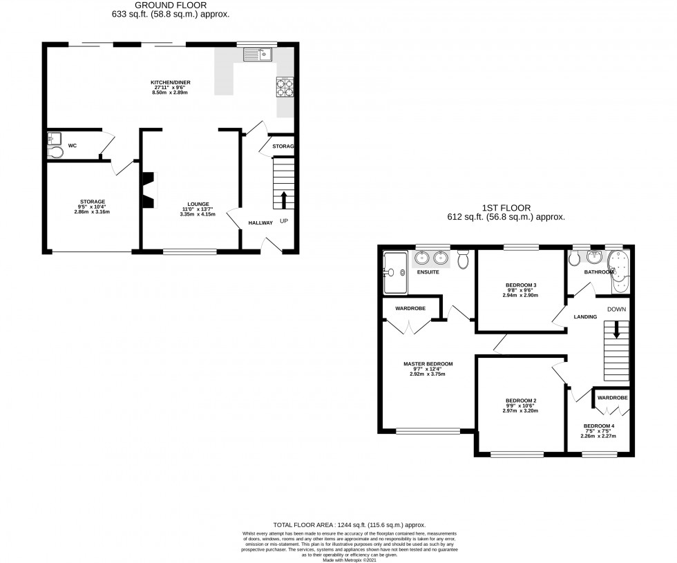 Floorplan for Snodhurst Avenue, Chatham, Kent ME5 0TP