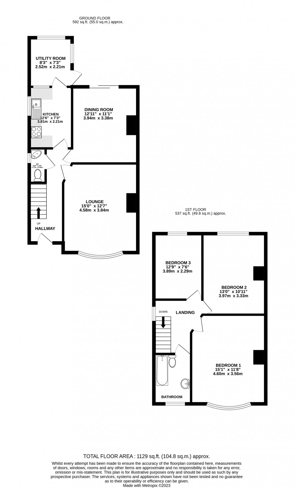 Floorplan for First Avenue, Gillingham, Kent ME7 2LF