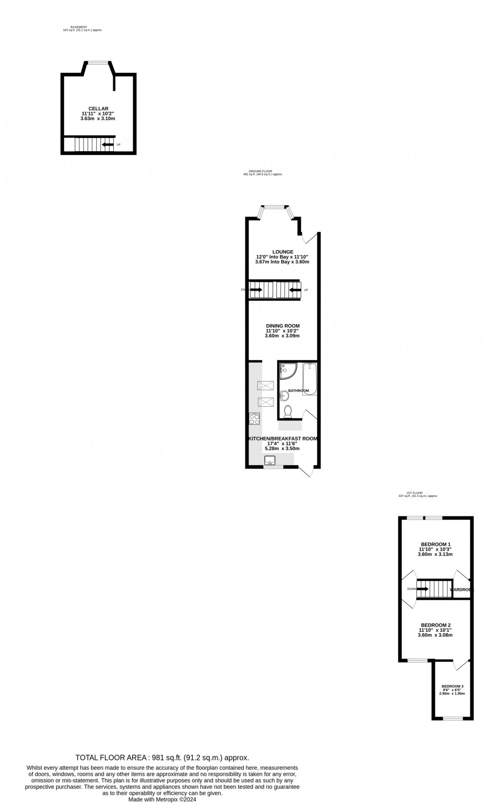 Floorplan for Alexandra Road, Luton, Chatham, Kent ME4 5DG