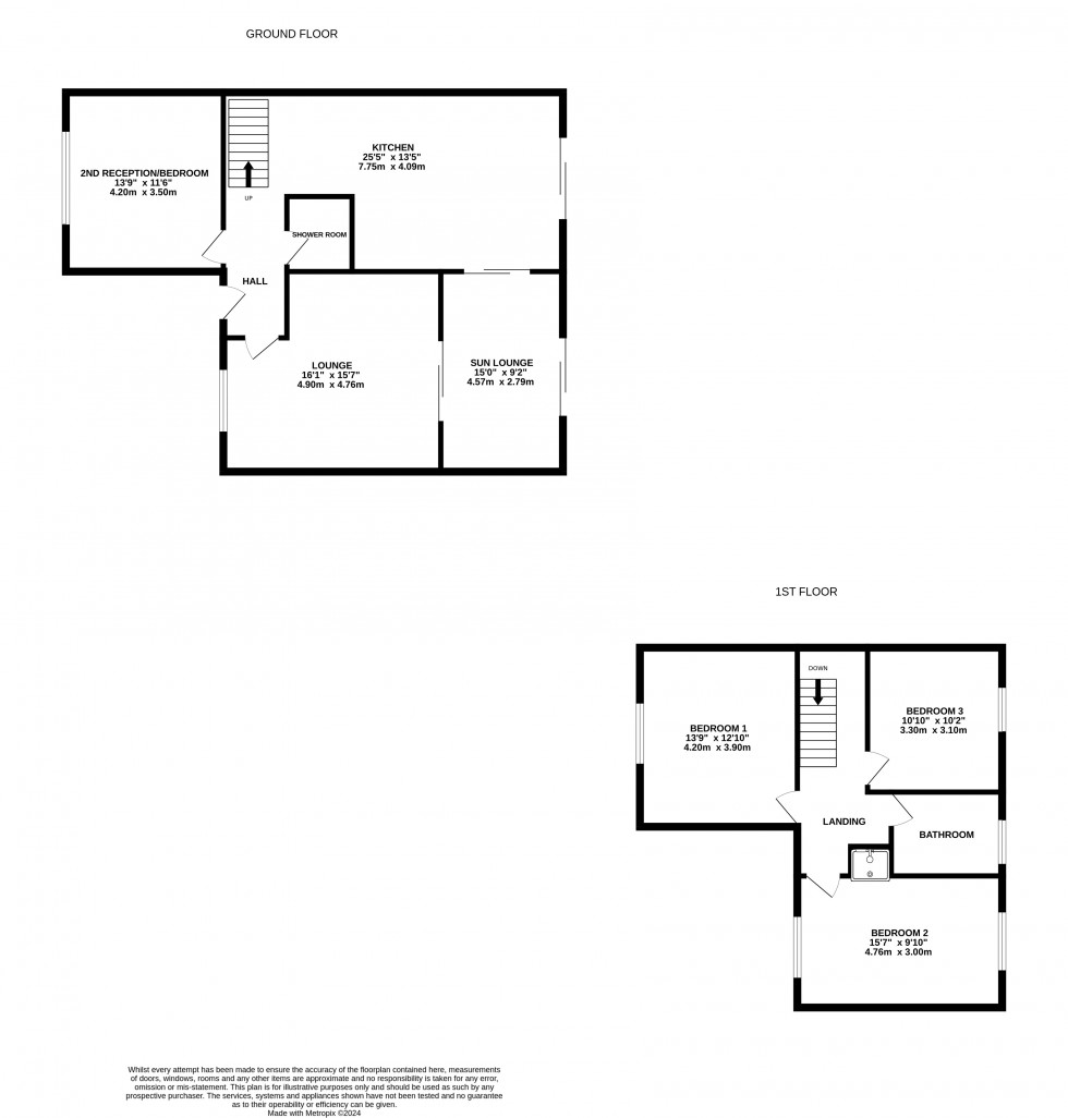 Floorplan for Tudor Grove, Rainham,Gillingham, Kent ME8 9AF