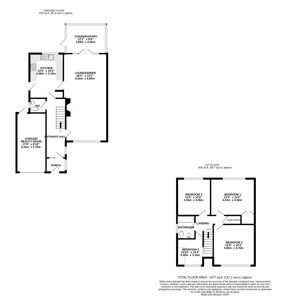 Floorplan for Houghton Avenue, Hempstead, Gillingham, Kent ME7 3RY