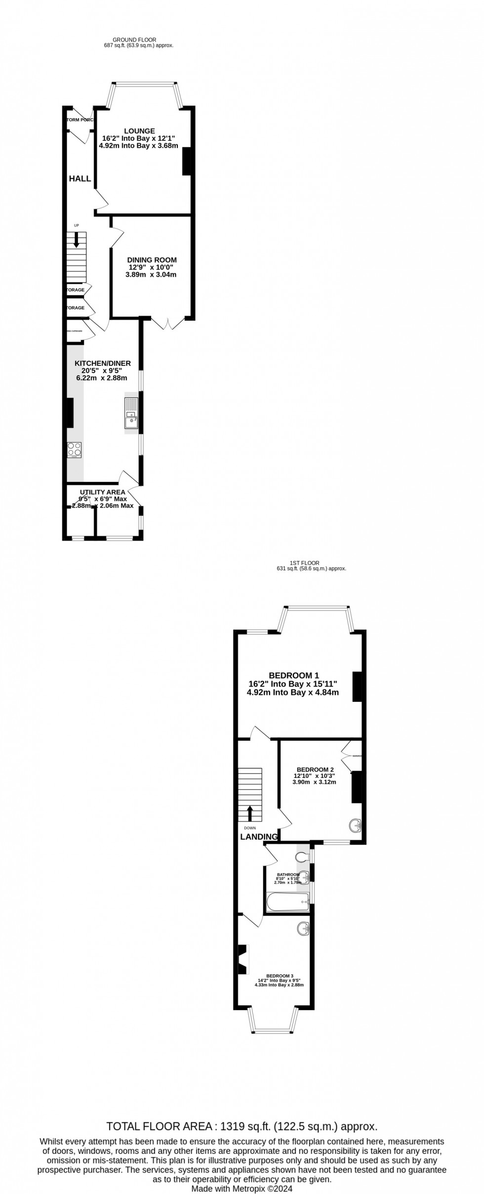 Floorplan for Nelson Road, Gillingham, Kent ME7 4NA