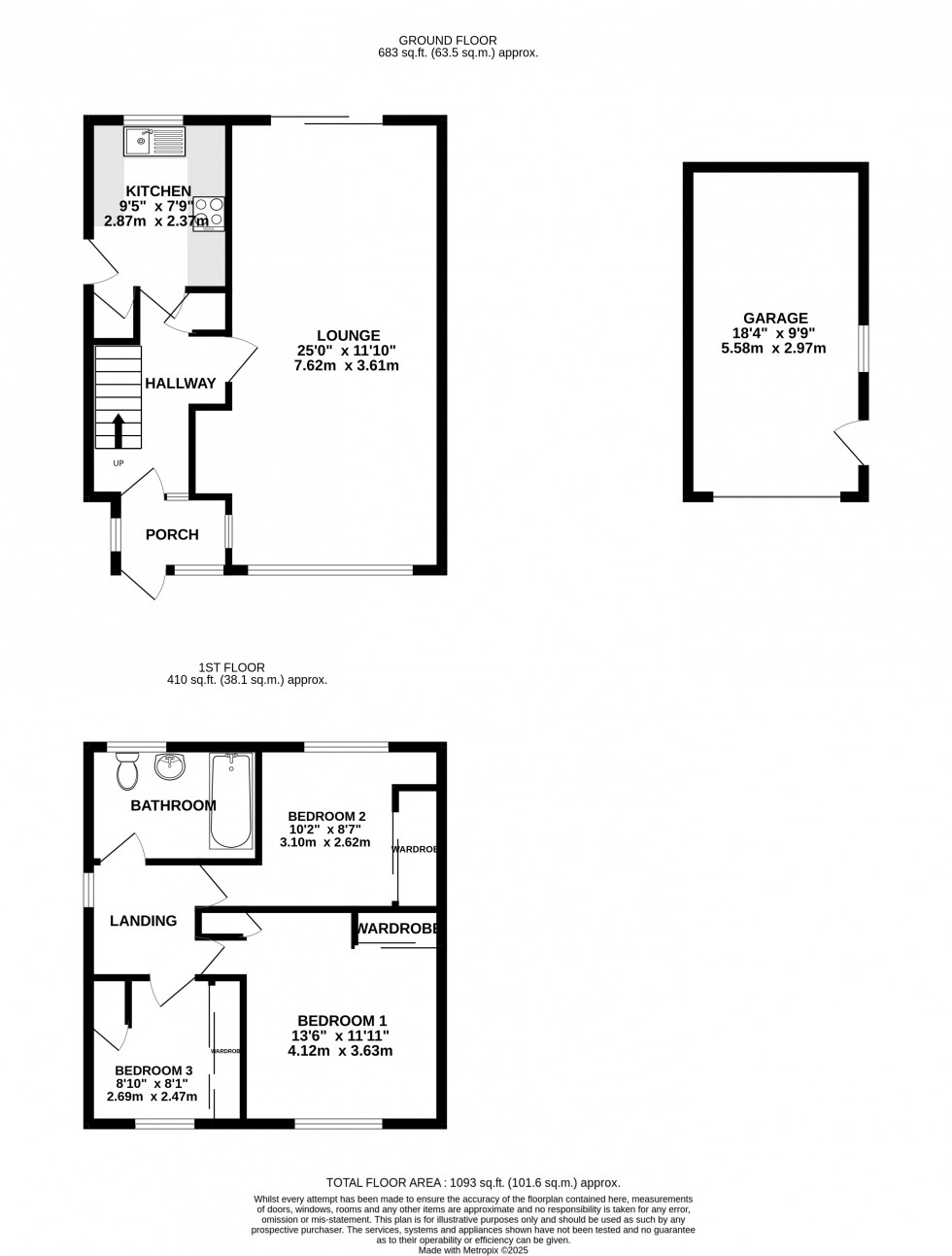 Floorplan for Lords Wood Lane, Lordswood, Chatham, Kent ME5 8NR