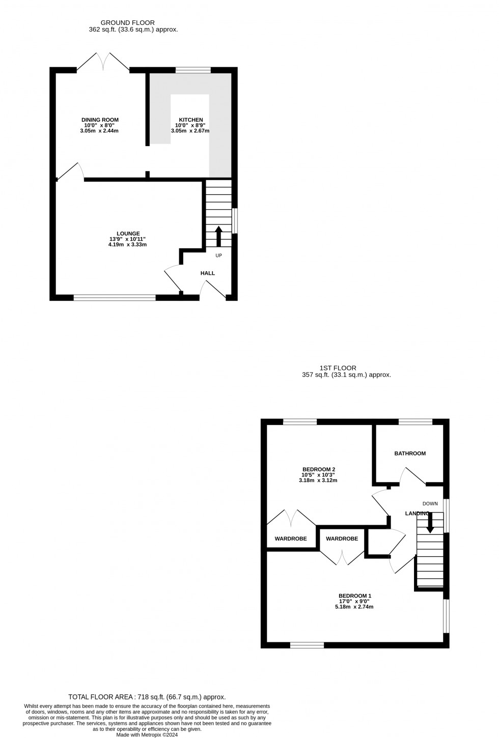 Floorplan for King George Road, Chatham, Kent ME5 0PL