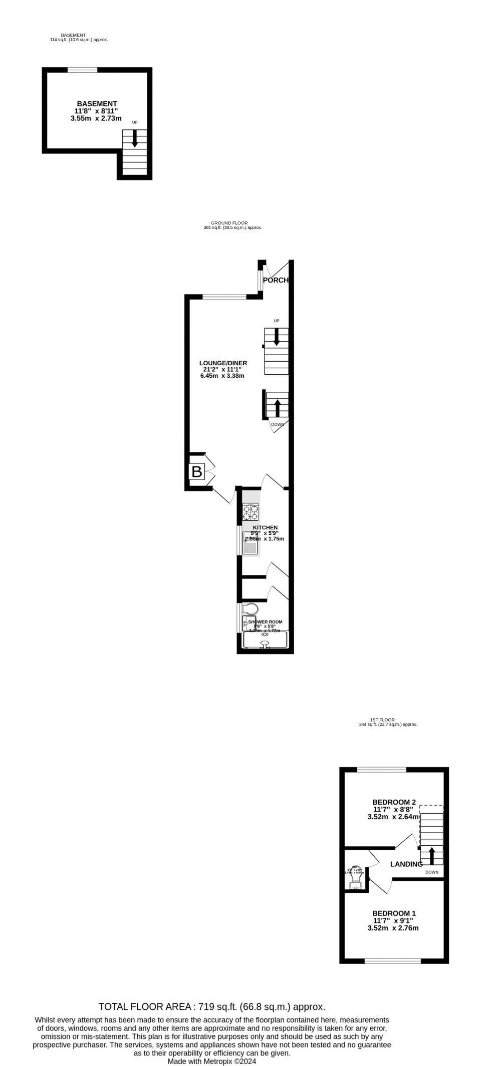 Floorplan for Trafalgar Street, Gillingham, Kent ME7 4RW
