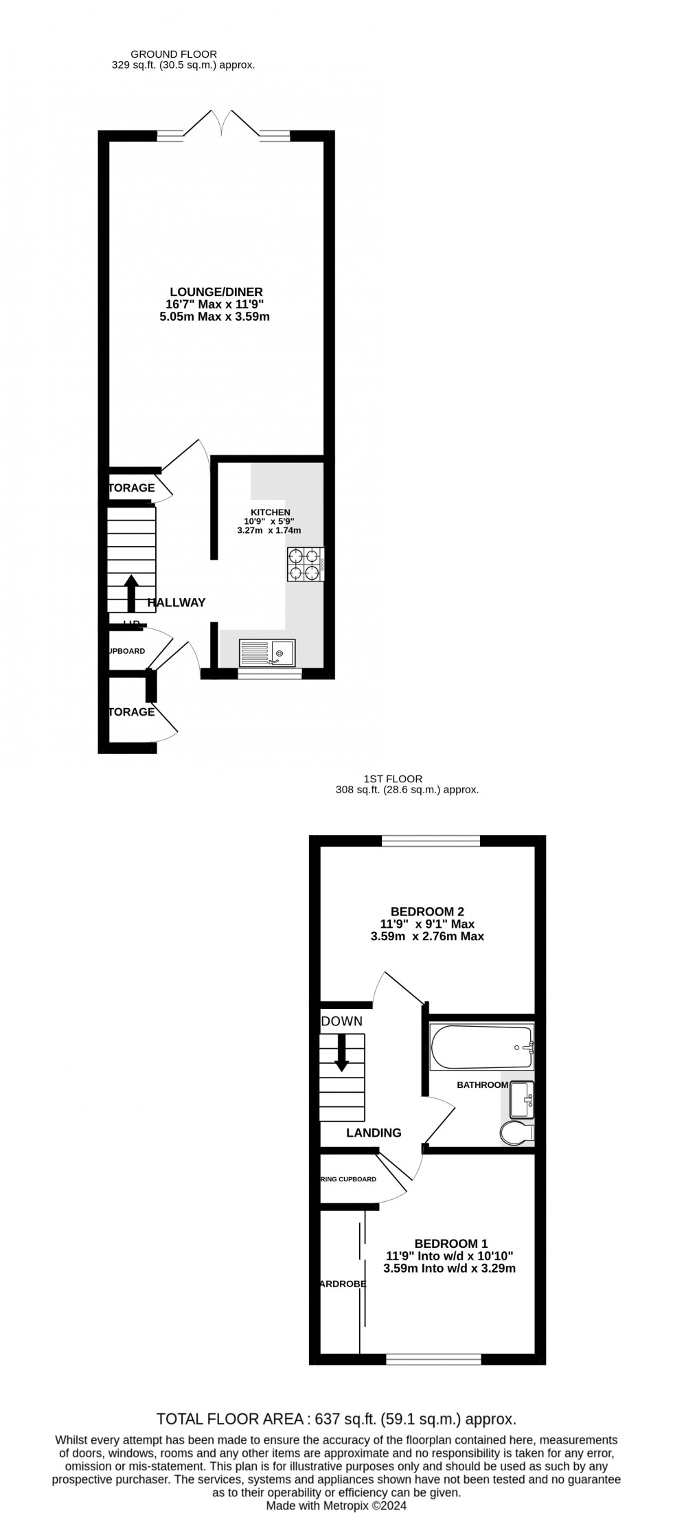 Floorplan for Raleigh Close, Walderslade, Kent ME5 7SB
