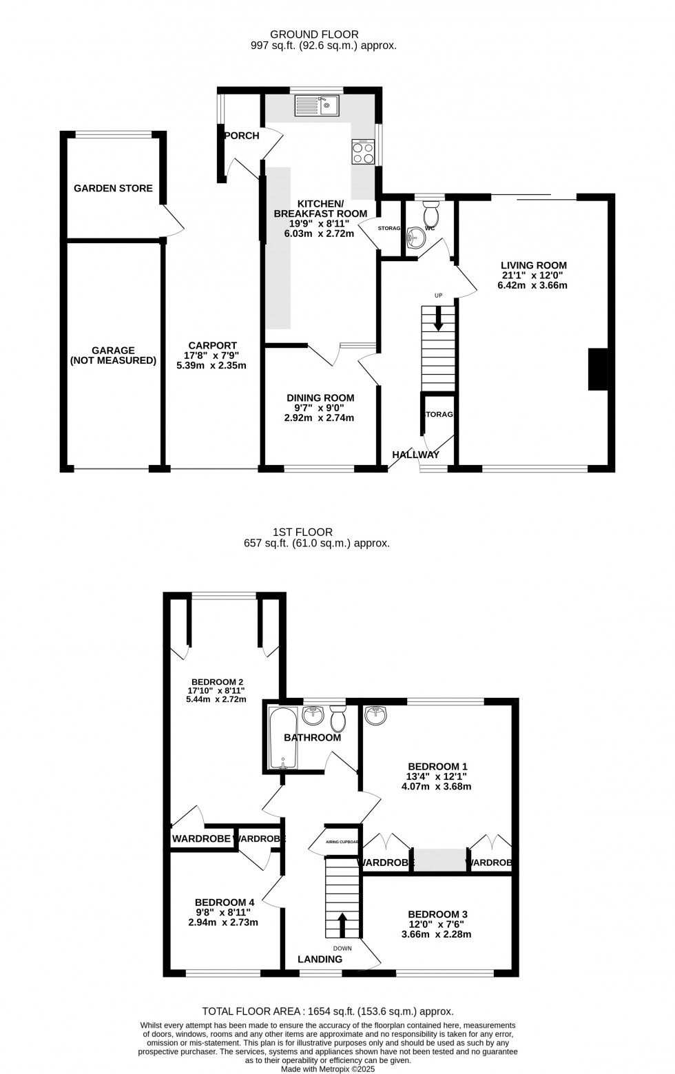 Floorplan for Fir Tree Grove, Gillingham, Bredhurst, Kent ME7 3LB