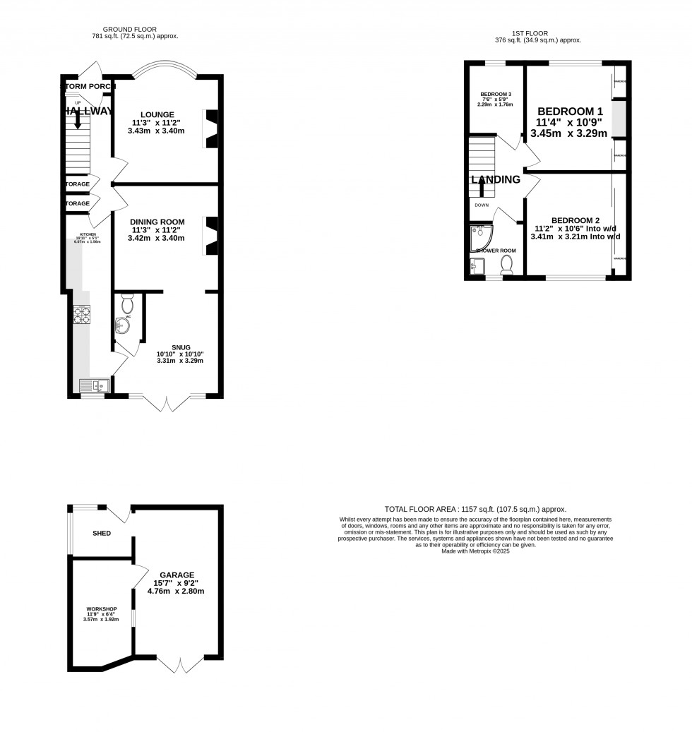 Floorplan for Brenchley Road, Twydall, Gillingham, Kent ME8 6HD