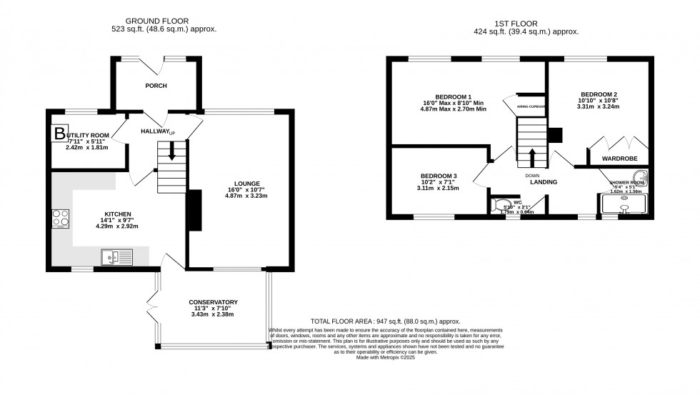 Floorplan for Minster Road, Twydall, Gillingham, Kent ME8 6TE