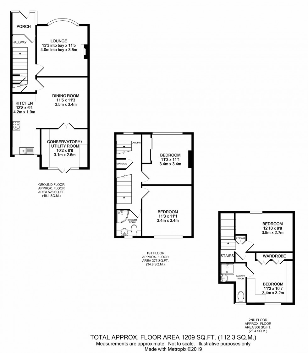 Floorplan for Twydall Lane, Twydall, Gillingham, Kent ME8 6JU