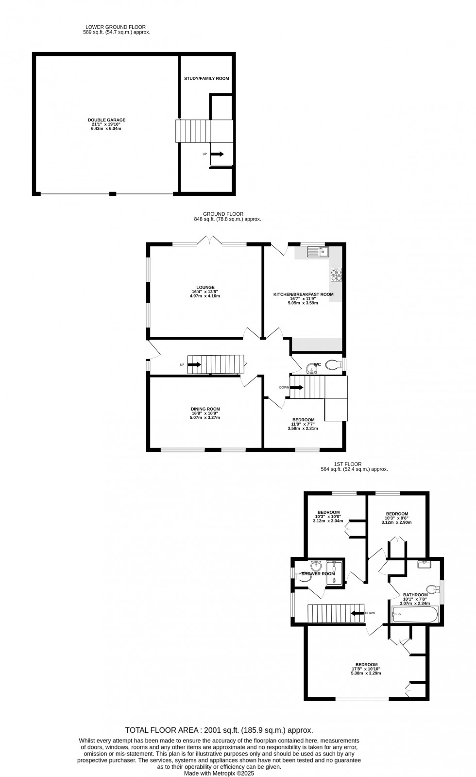 Floorplan for Princes Avenue, Walderslade, Chatham, Kent ME5 8AY