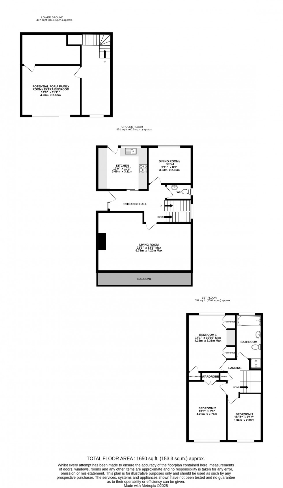 Floorplan for Boxley Road, Walderslade, Chatham, Kent ME5 9LJ