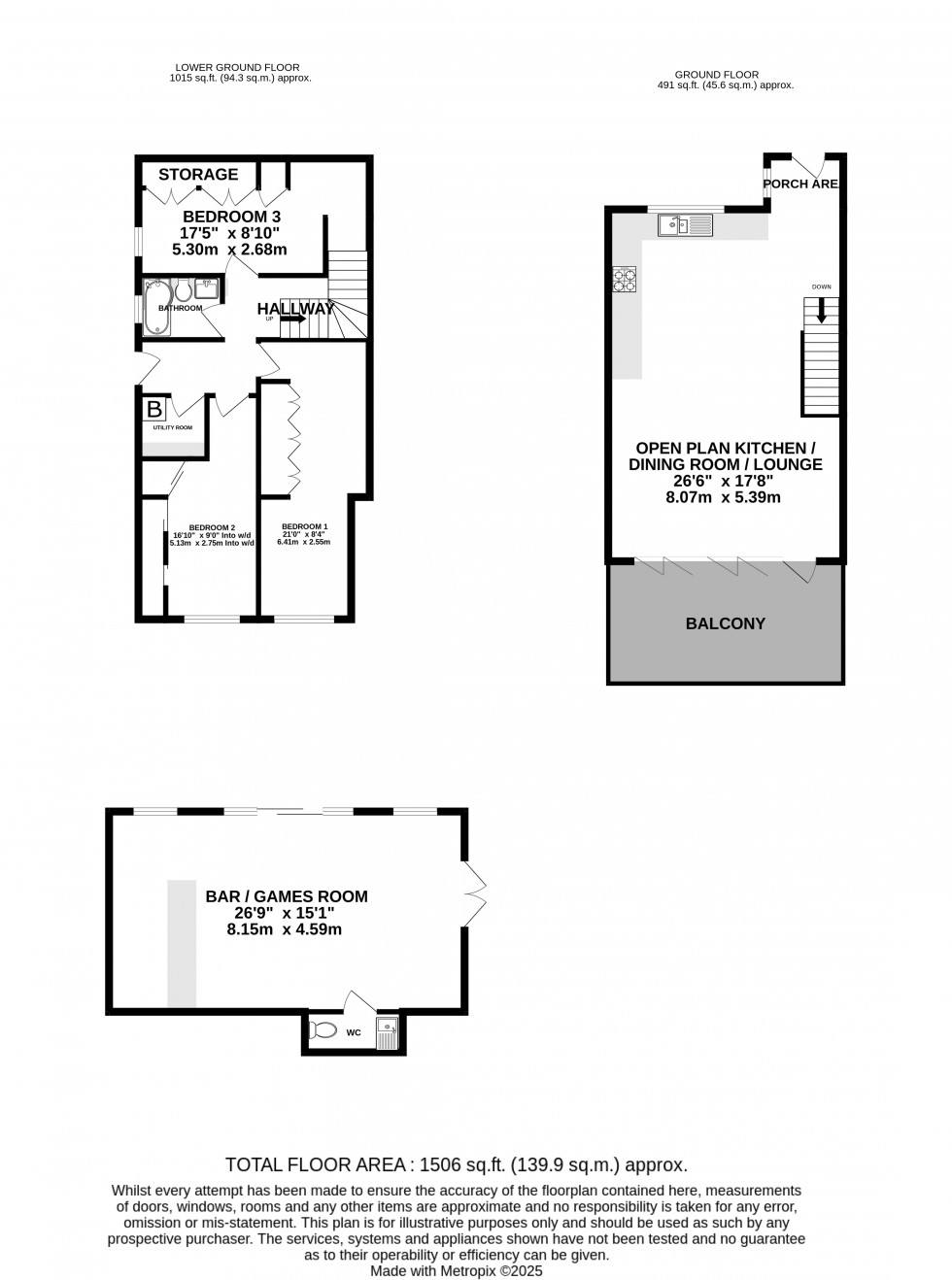 Floorplan for Sussex Drive, Walderslade, Kent ME5 0NW