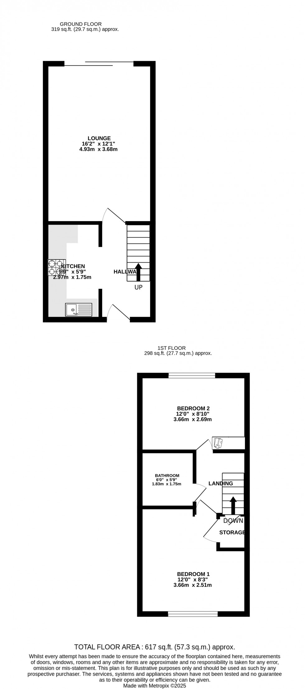 Floorplan for Tatler Close, Lordswood, Chatham, Kent ME5 8XH