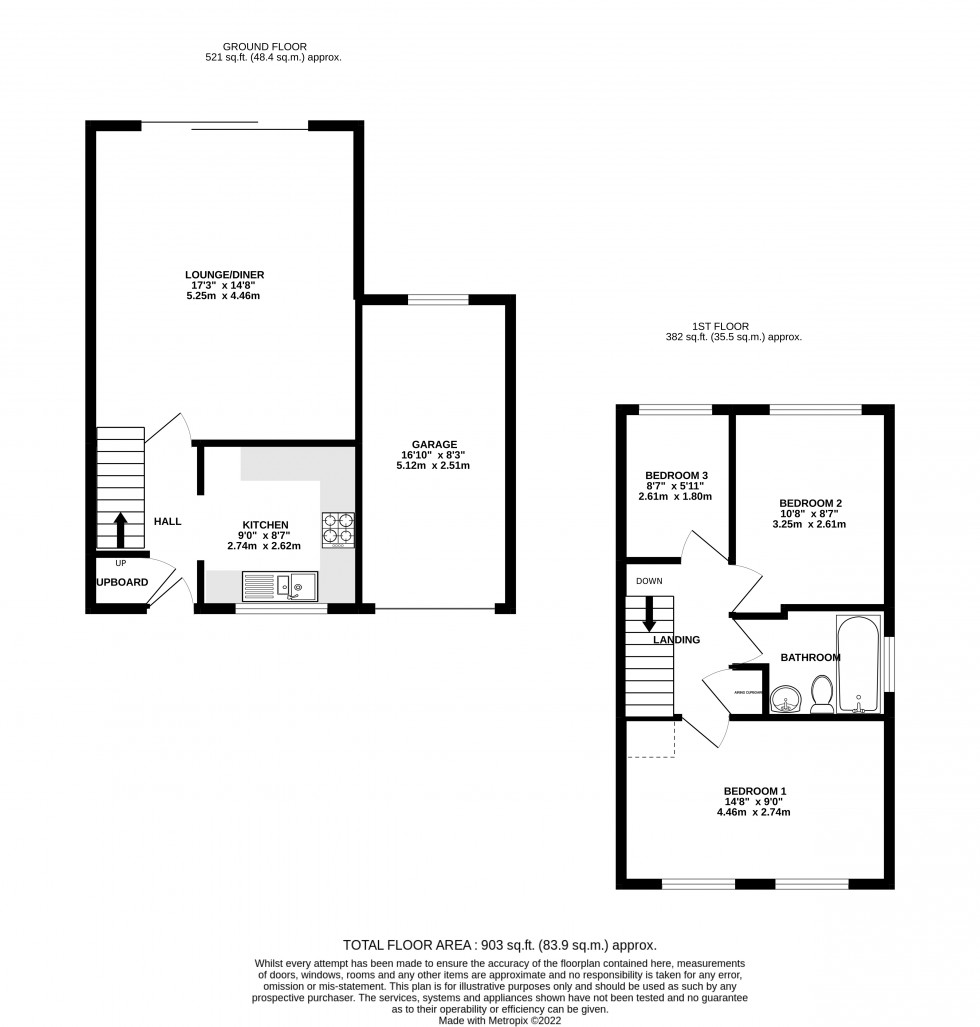 Floorplan for Illustrious Close, Chatham, Kent ME5 7RW