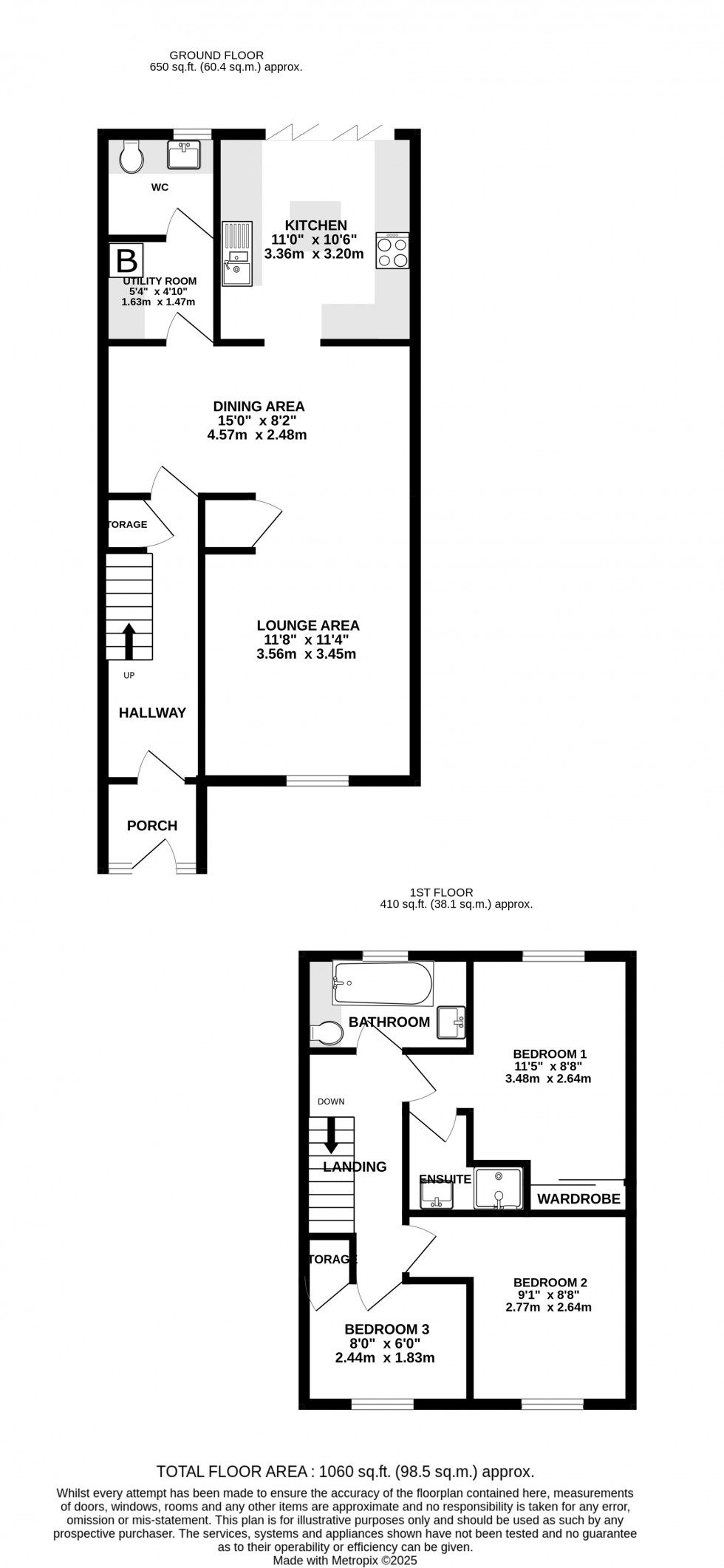 Floorplan for Kingfisher Drive, Walderslade, Chatham, Kent ME5 7NX