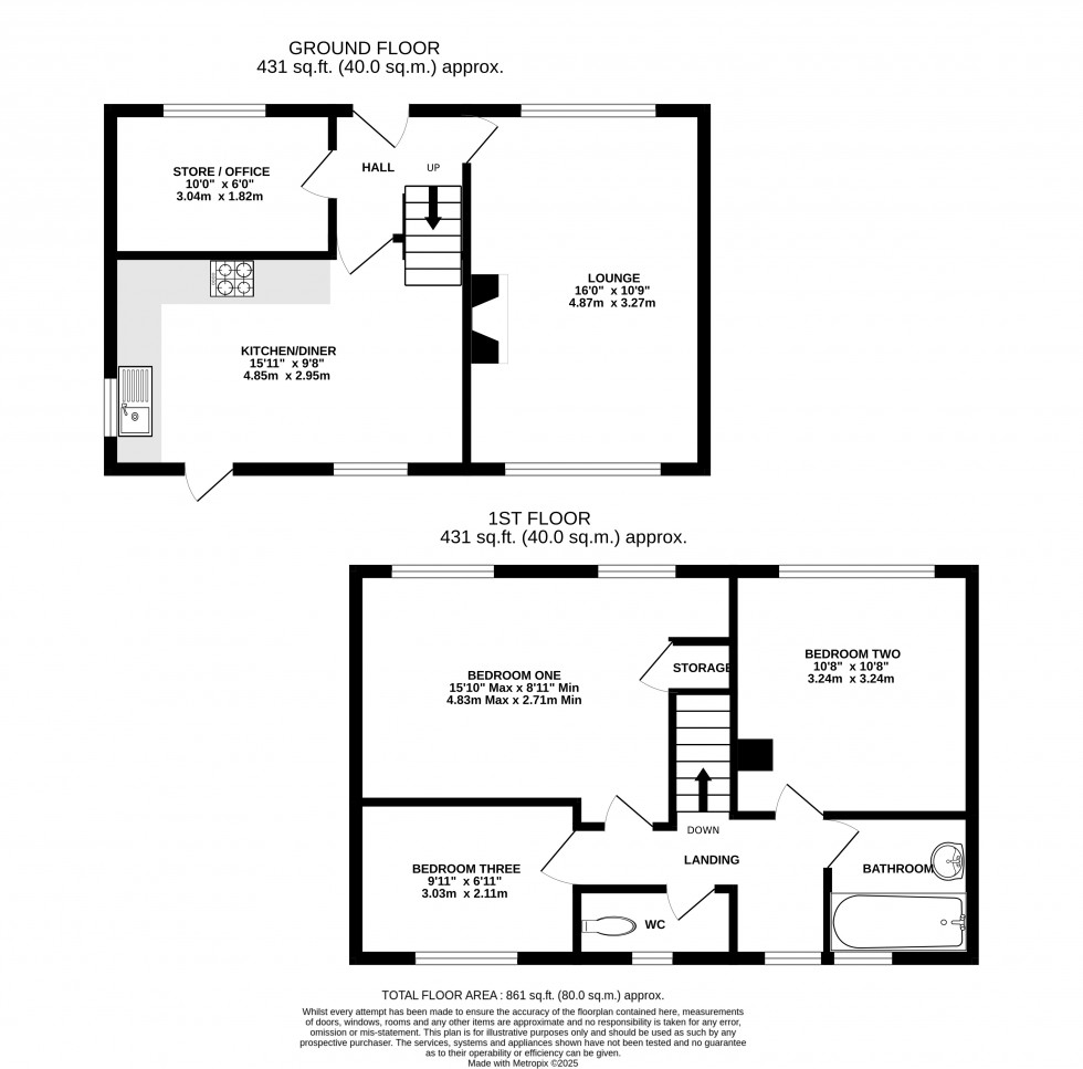 Floorplan for Beechings Green, Twydall, Gillingham, Kent ME8 6YG
