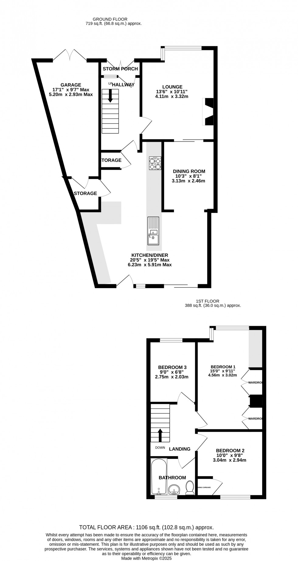Floorplan for Walderslade Road, Walderslade, Chatham, Kent ME5 0LY