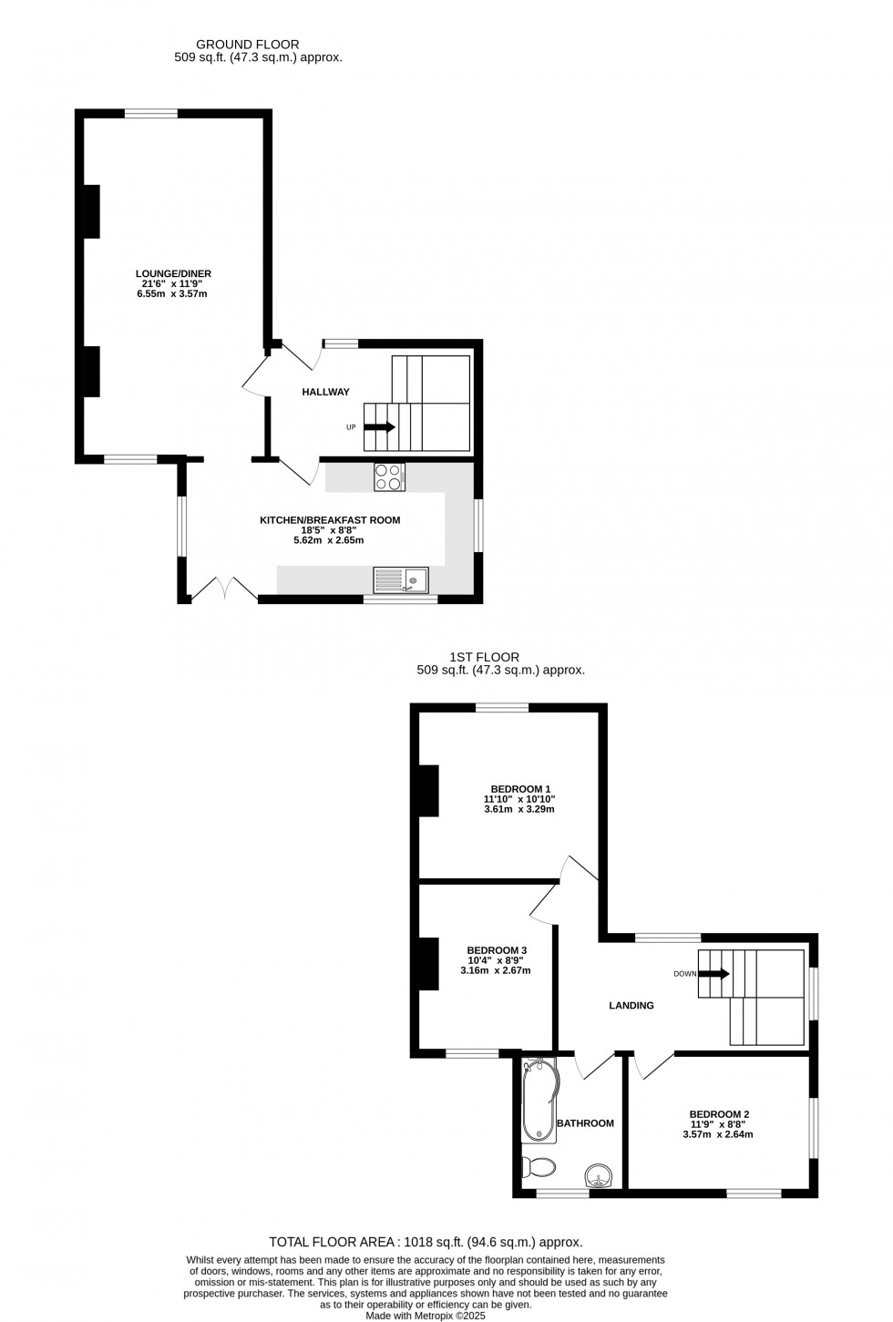 Floorplan for Bill Street Road, Strood, Kent ME2 4QU