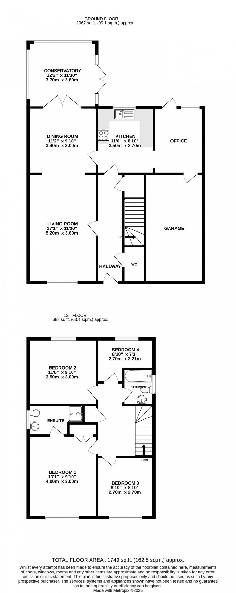 Floorplan for Niven Close, Rochester, Kent ME3 8BS