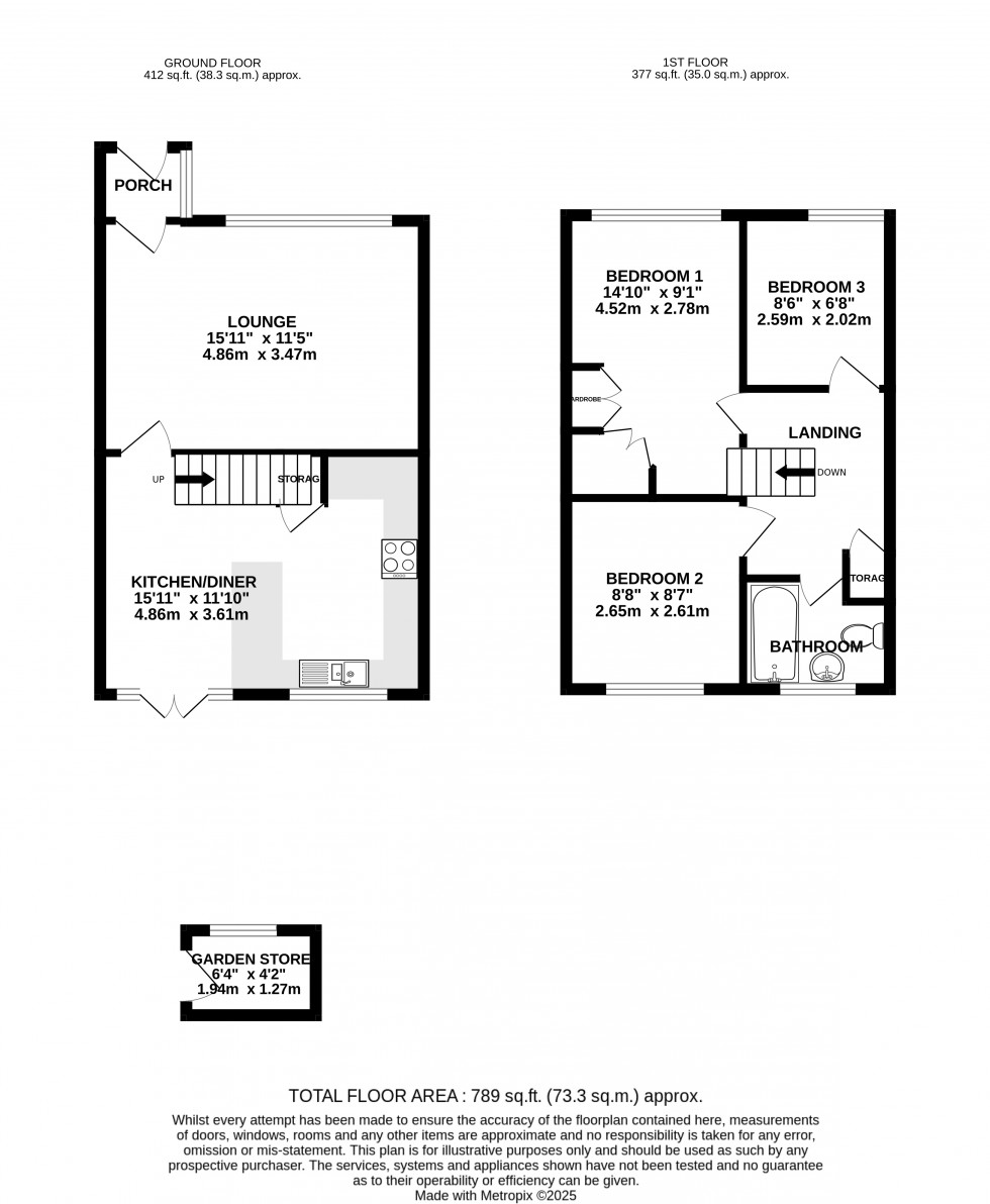 Floorplan for Hook Close, Chatham, Kent ME5 9TP