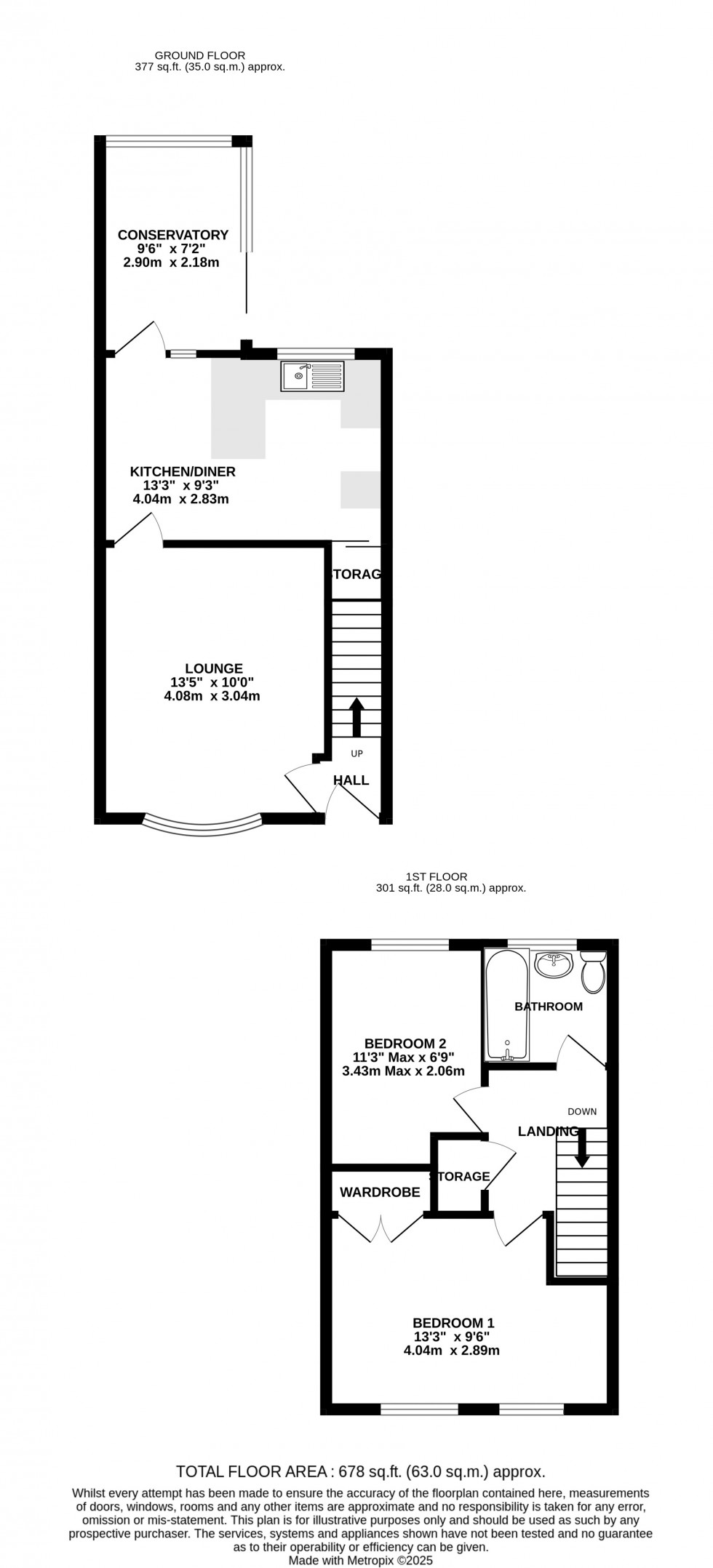 Floorplan for Woodbury Road, Walderslade Woods, Chatham, Kent ME5 9HS