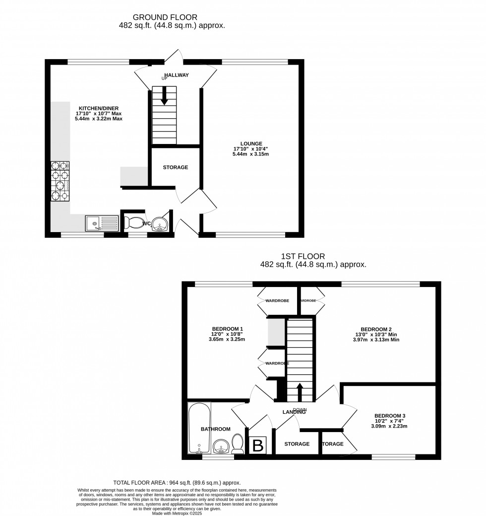 Floorplan for Renown Road, Lordswood, Chatham, Kent ME5 8SG