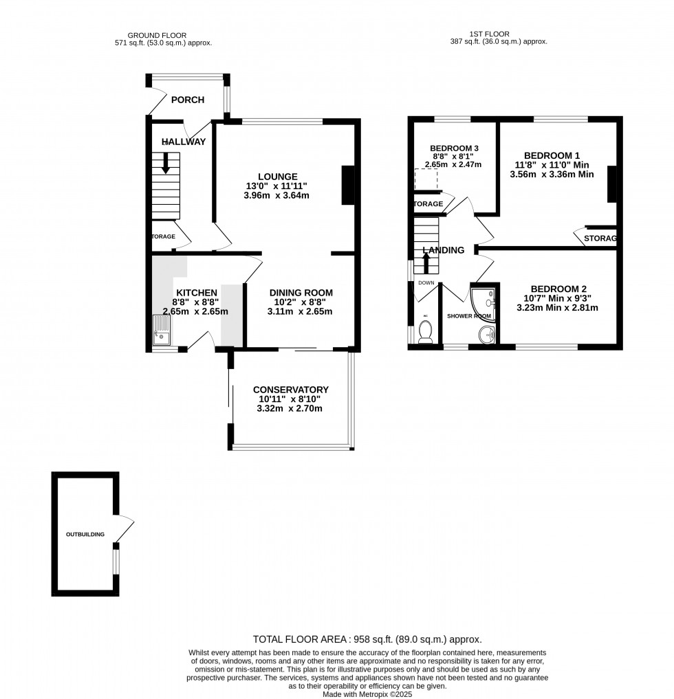 Floorplan for Cornwall Crescent, Wouldham, Rochester, Kent ME1 3XR